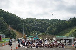 ドローン飛行実演の様子